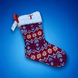 Phillies Fair Isle Christmas Stocking NWT MLB Red Philadelphia Baseball